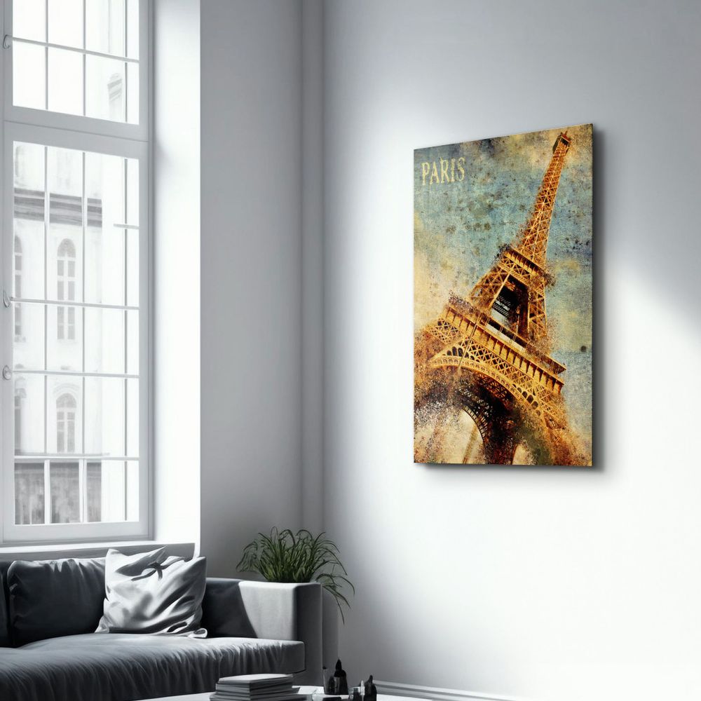 Other wall decoration - Silhouette Of Eiffel | Glass Wall Art - ARTDESIGNA
