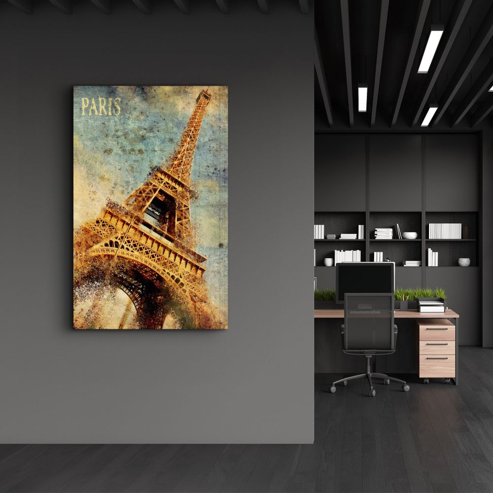 Other wall decoration - Silhouette Of Eiffel | Glass Wall Art - ARTDESIGNA