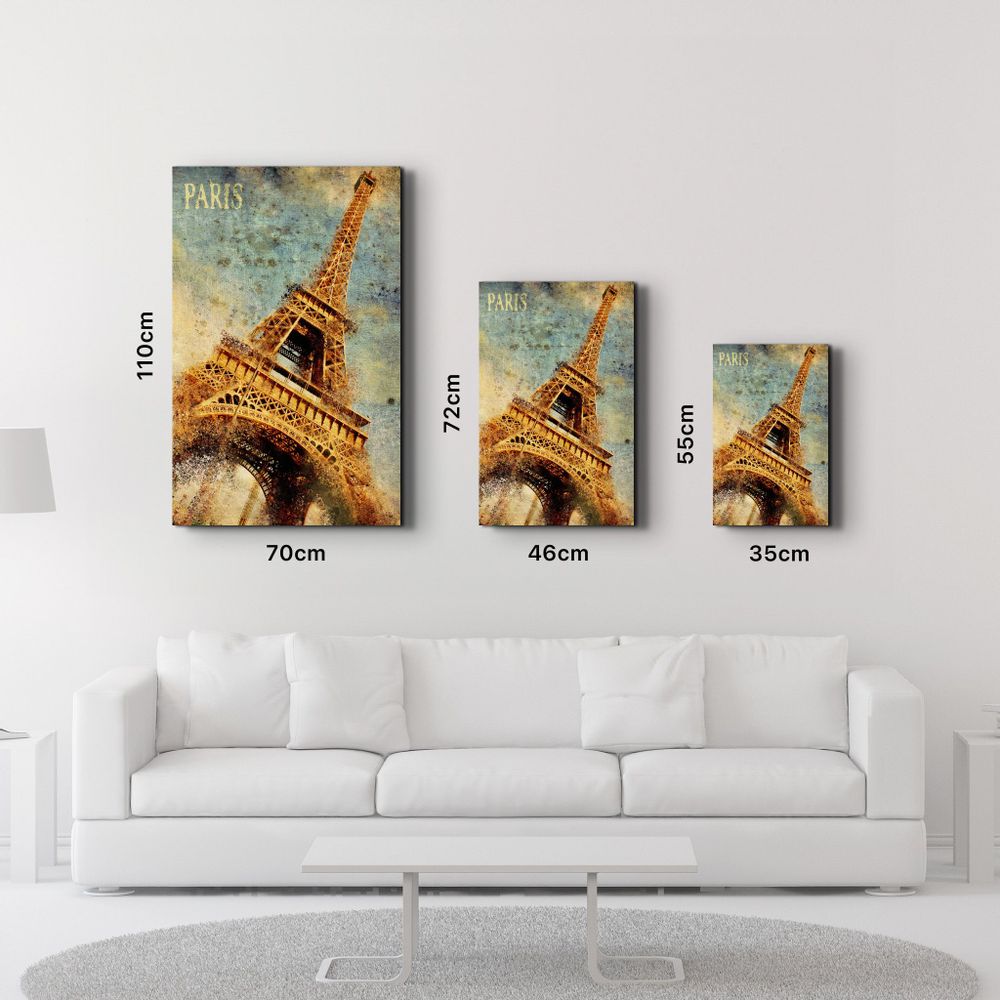 Other wall decoration - Silhouette Of Eiffel | Glass Wall Art - ARTDESIGNA