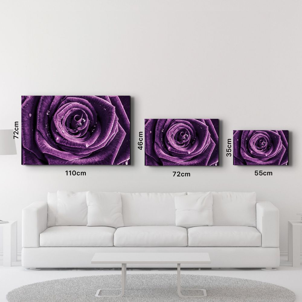 Autres décorations murales - Purple Rose V2 | Glass Wall Art - ARTDESIGNA