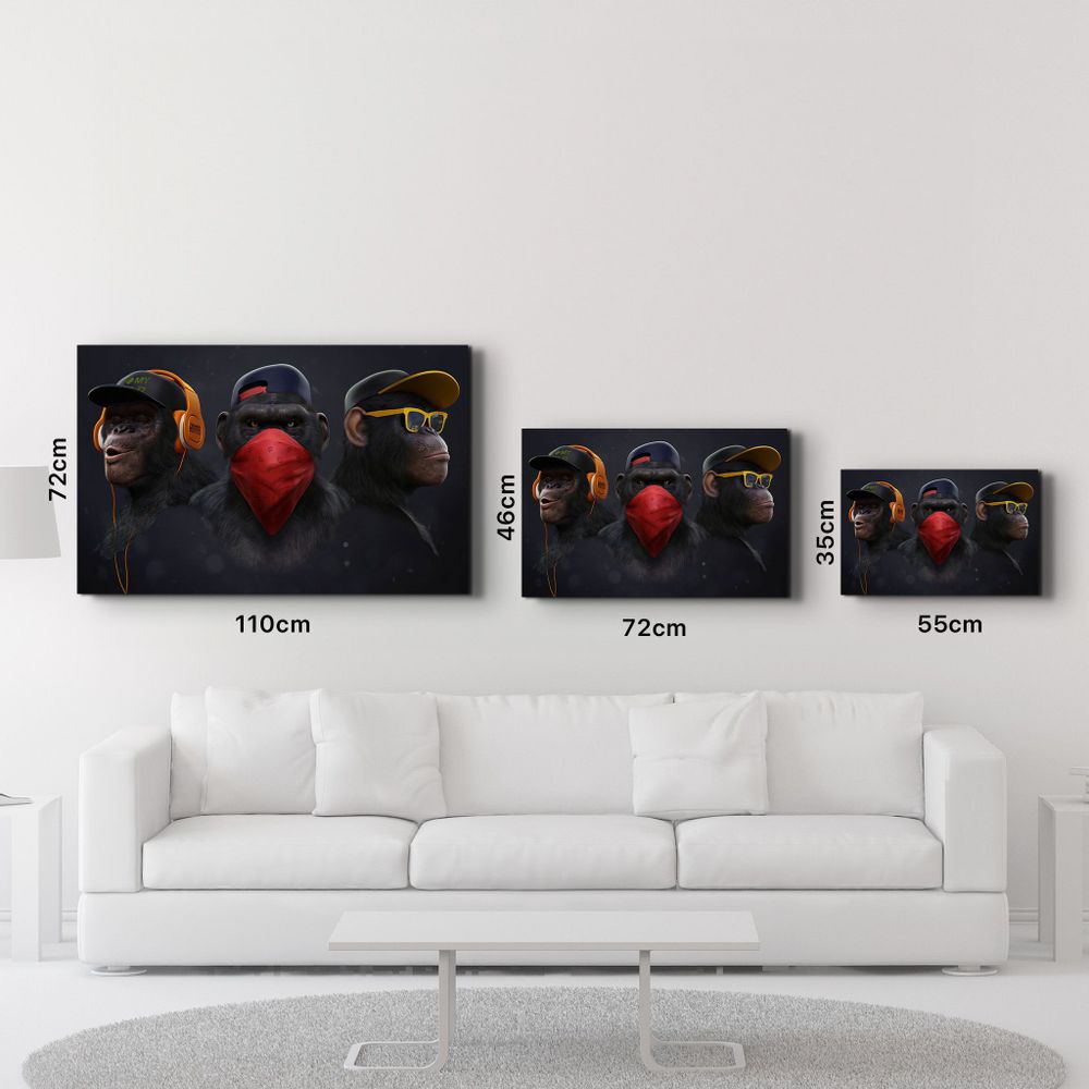 Other wall decoration - Monkeys Gang | Glass Wall Art - ARTDESIGNA