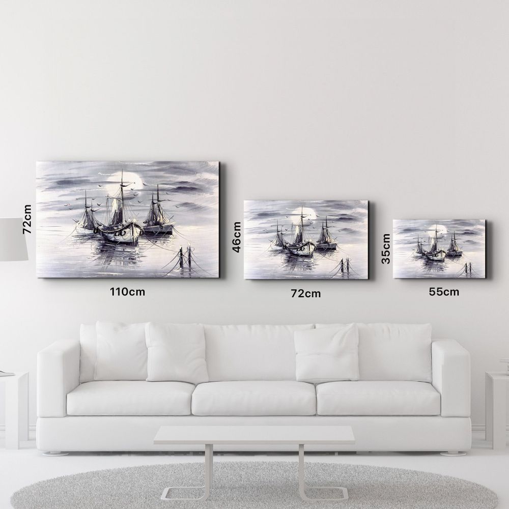 Autres décorations murales - White Boats | Glass Wall Art - ARTDESIGNA