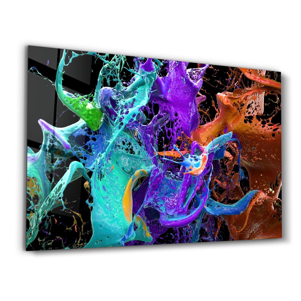 Autres décorations murales - Dance Of Paints | Glass Wall Art - ARTDESIGNA