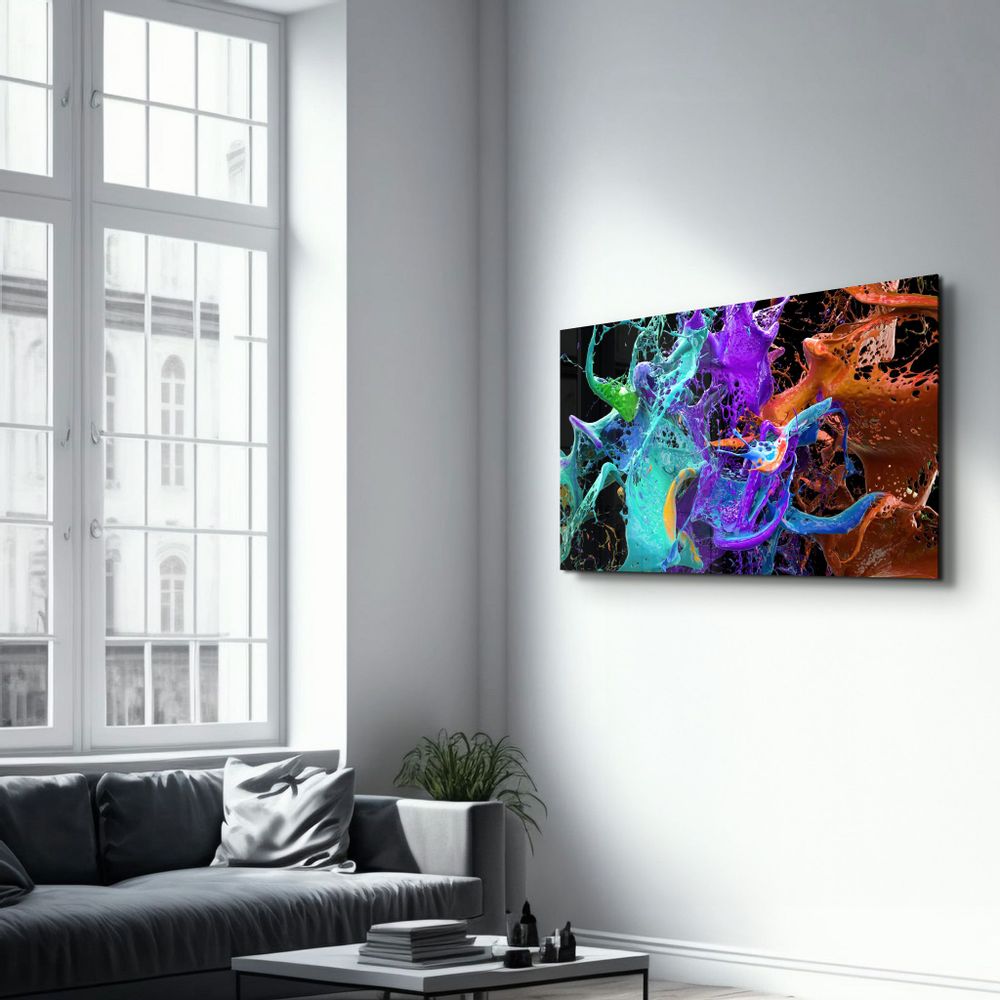 Autres décorations murales - Dance Of Paints | Glass Wall Art - ARTDESIGNA