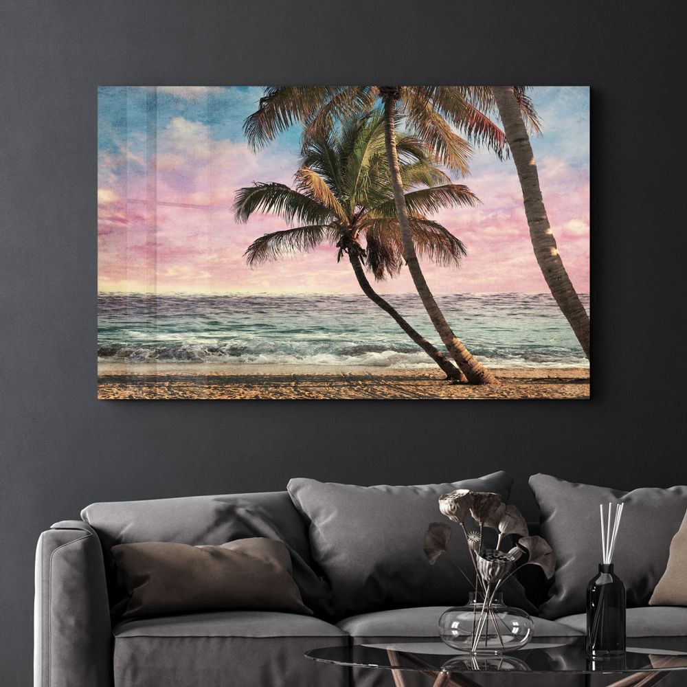 Other wall decoration - Oil Painting Of The Tropical | Glass Wall Art - ARTDESIGNA