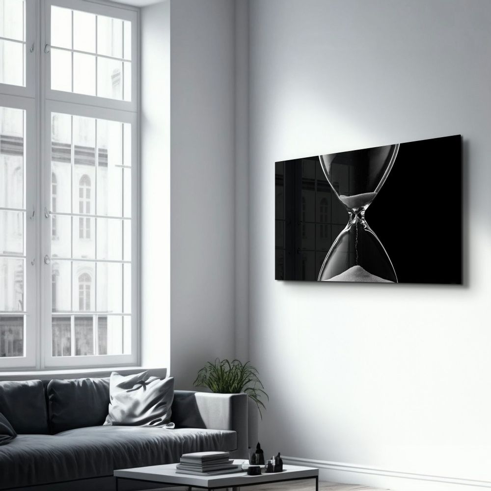 Autres décorations murales - No Time To Waste | Glass Wall Art - ARTDESIGNA