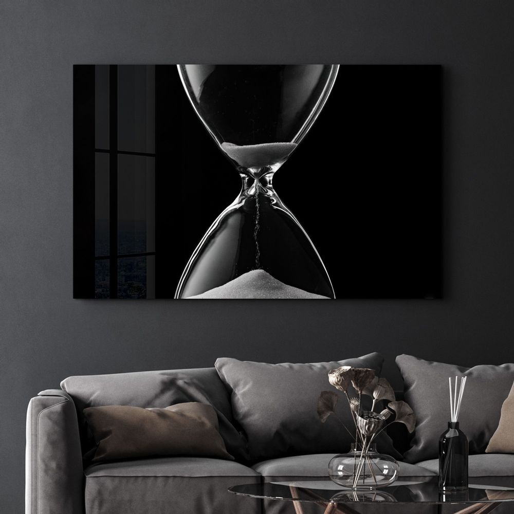 Autres décorations murales - No Time To Waste | Glass Wall Art - ARTDESIGNA