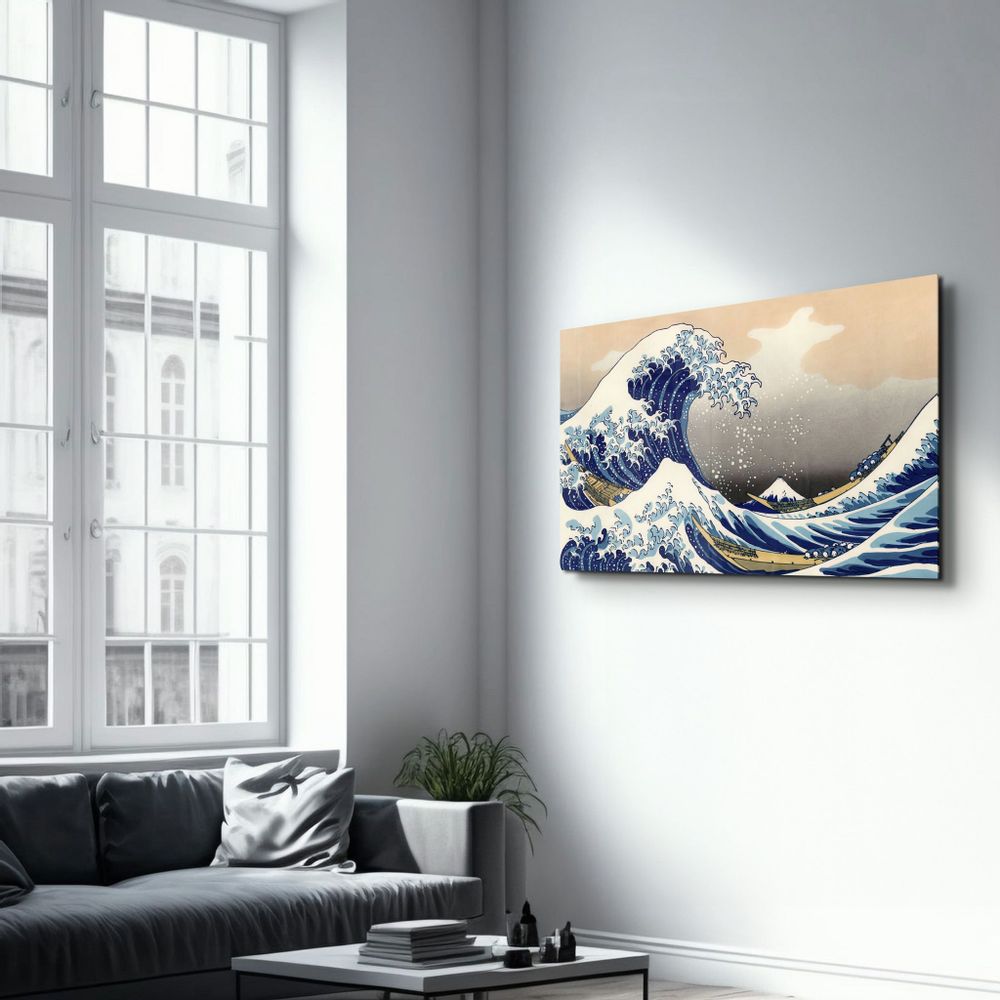 Other wall decoration - The Great Wave off Kanagawa (1829) by Hokusai | Glass Wall Art - ARTDESIGNA