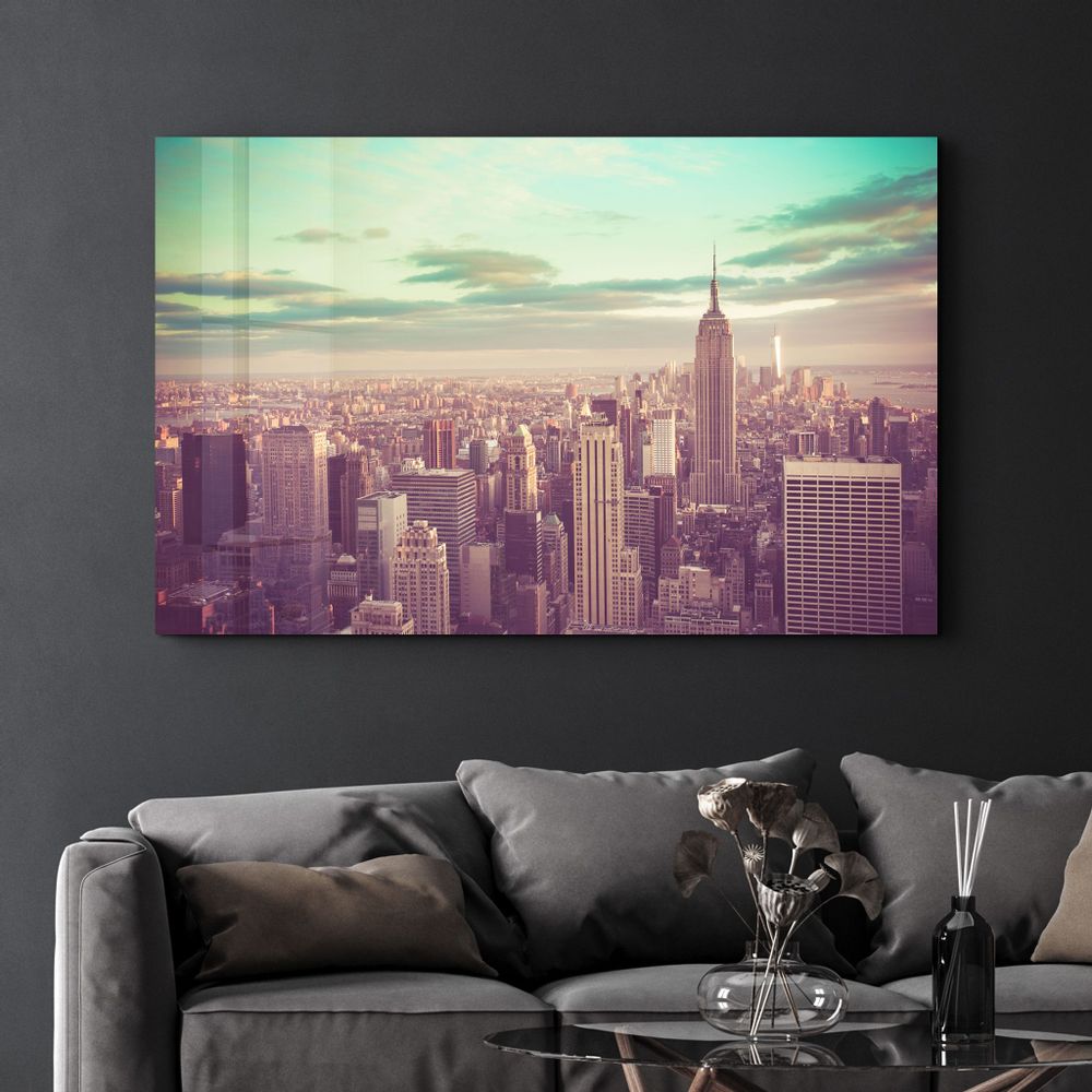 Autres décorations murales - New York City | Glass Wall Art - ARTDESIGNA
