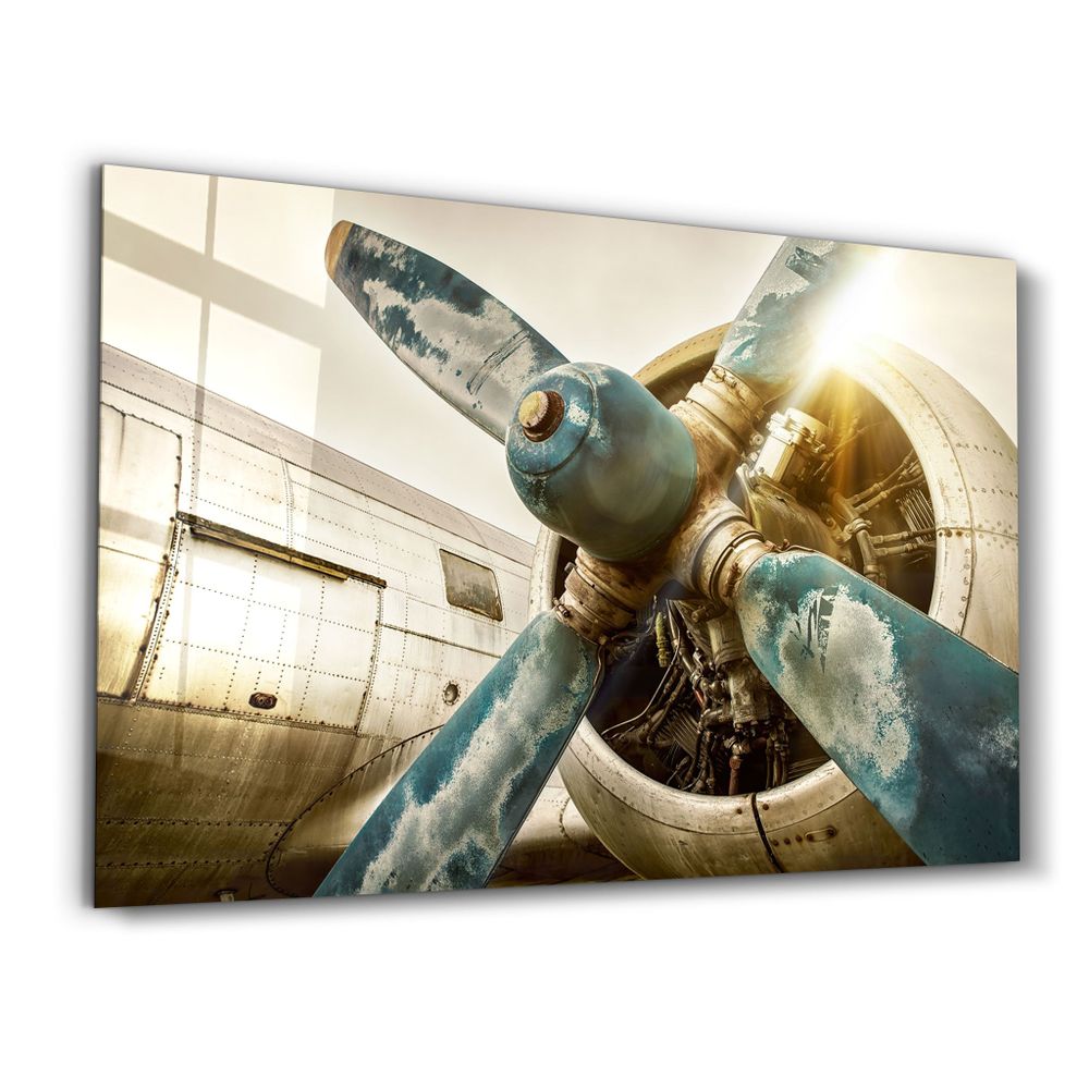 Other wall decoration - The Rusty Propeller | Glass Wall Art - ARTDESIGNA