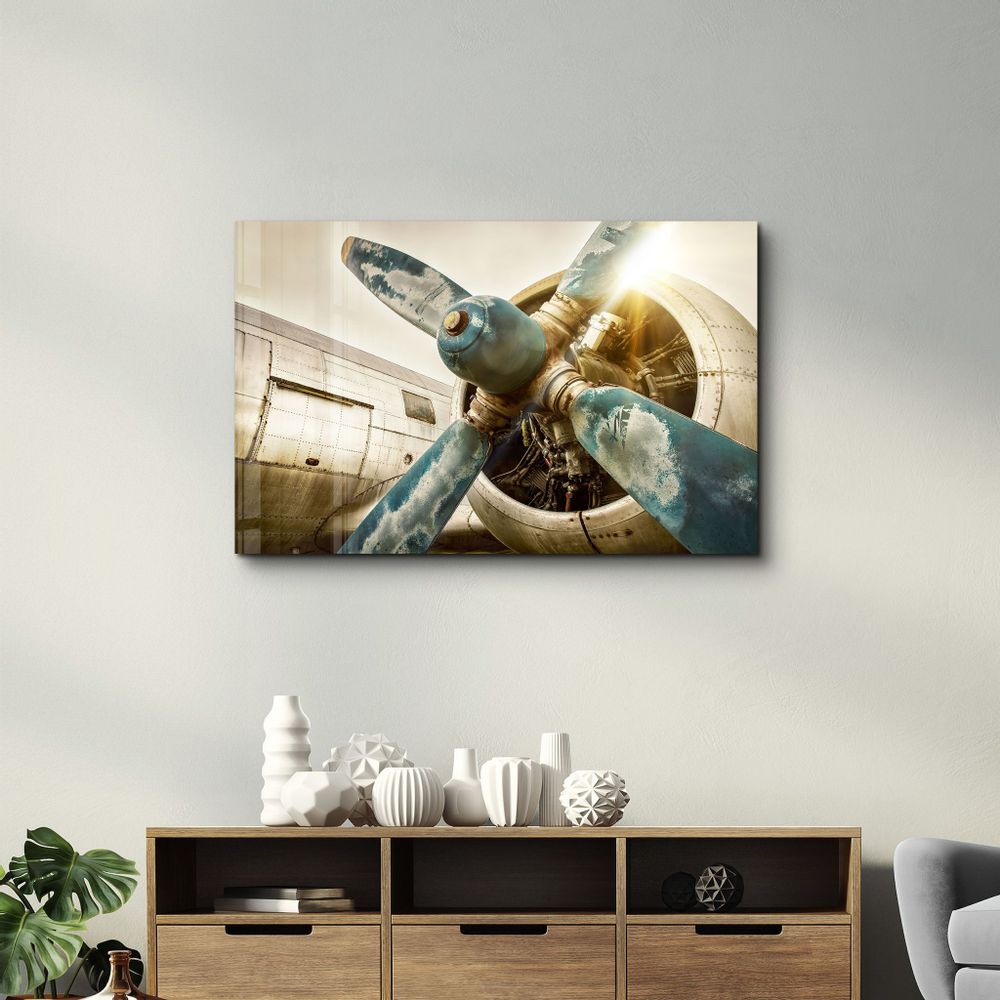 Other wall decoration - The Rusty Propeller | Glass Wall Art - ARTDESIGNA