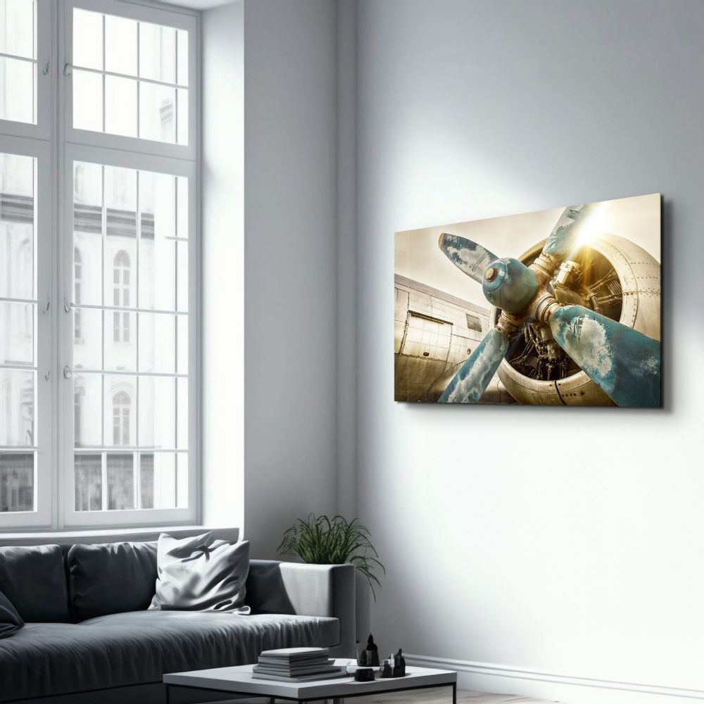 Other wall decoration - The Rusty Propeller | Glass Wall Art - ARTDESIGNA