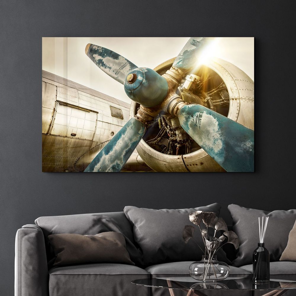 Other wall decoration - The Rusty Propeller | Glass Wall Art - ARTDESIGNA