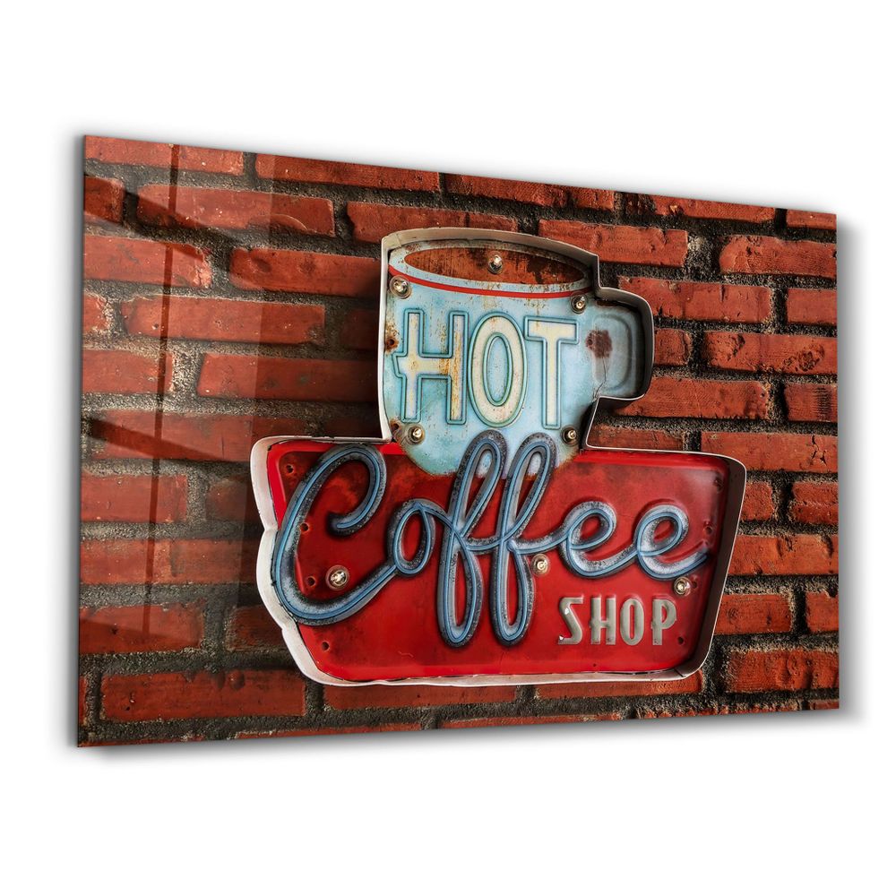 Autres décorations murales - Antique Cafe | Glass Wall Art - ARTDESIGNA