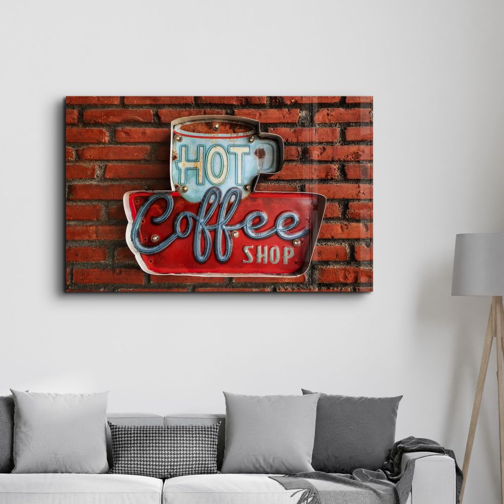 Autres décorations murales - Antique Cafe | Glass Wall Art - ARTDESIGNA