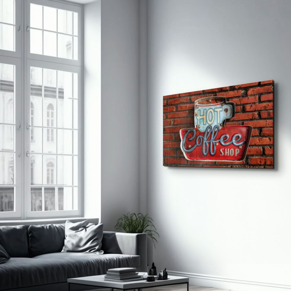Autres décorations murales - Antique Cafe | Glass Wall Art - ARTDESIGNA