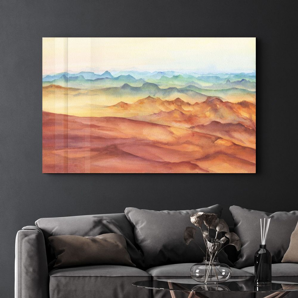 Autres décorations murales - The Colorful Watercolor | Glass Wall Art - ARTDESIGNA
