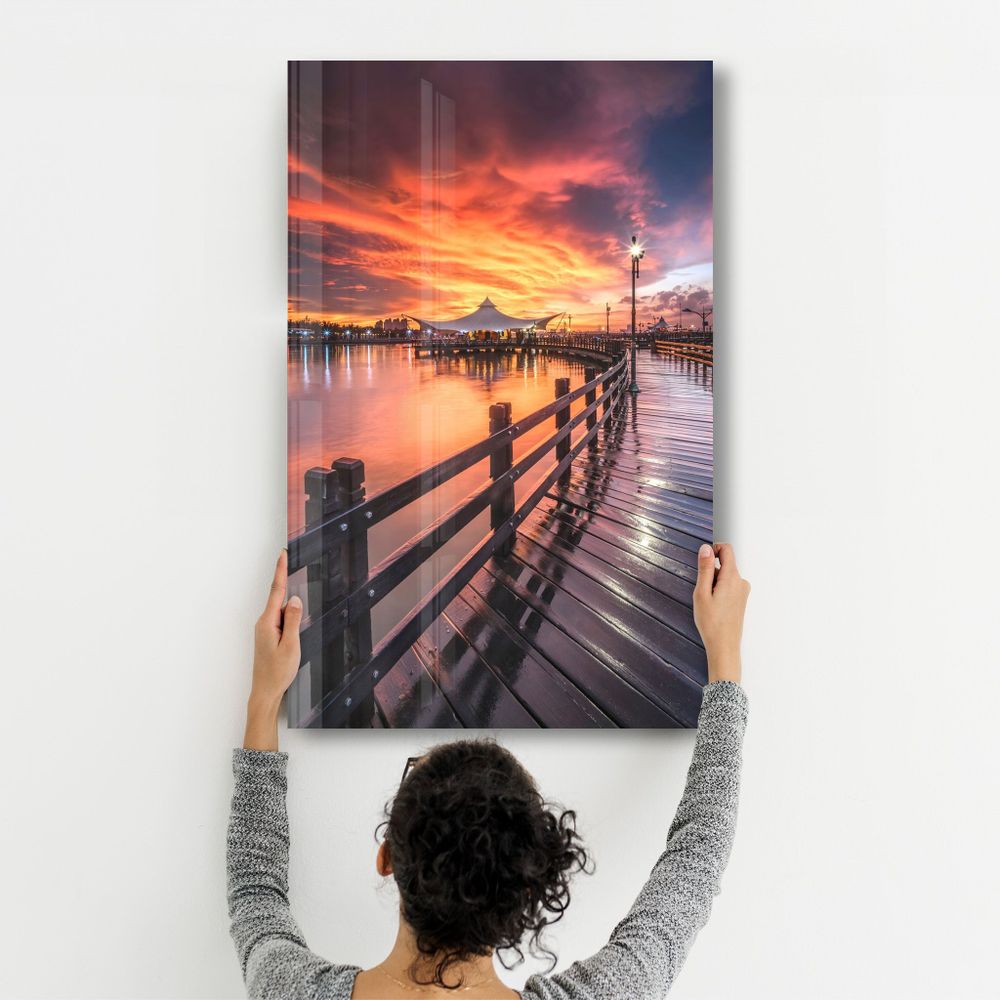 Other wall decoration - Black Pier | Glass Wall Art - ARTDESIGNA
