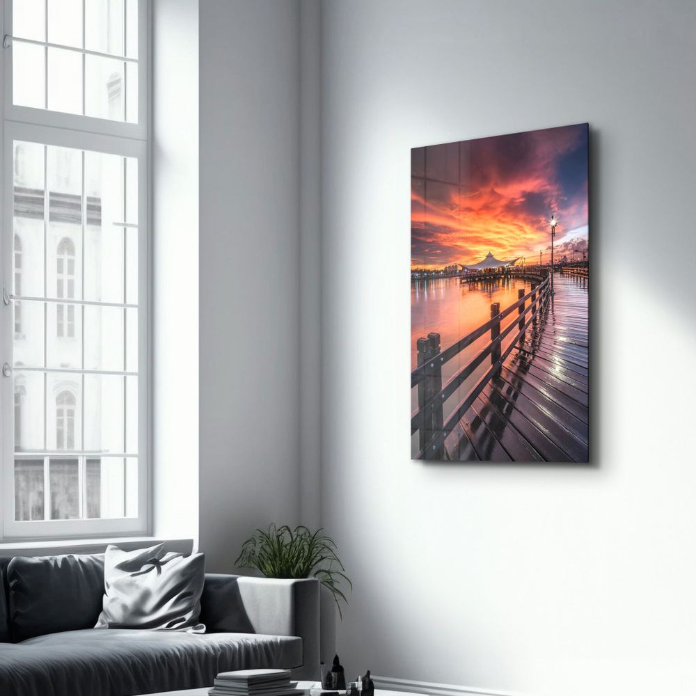 Other wall decoration - Black Pier | Glass Wall Art - ARTDESIGNA
