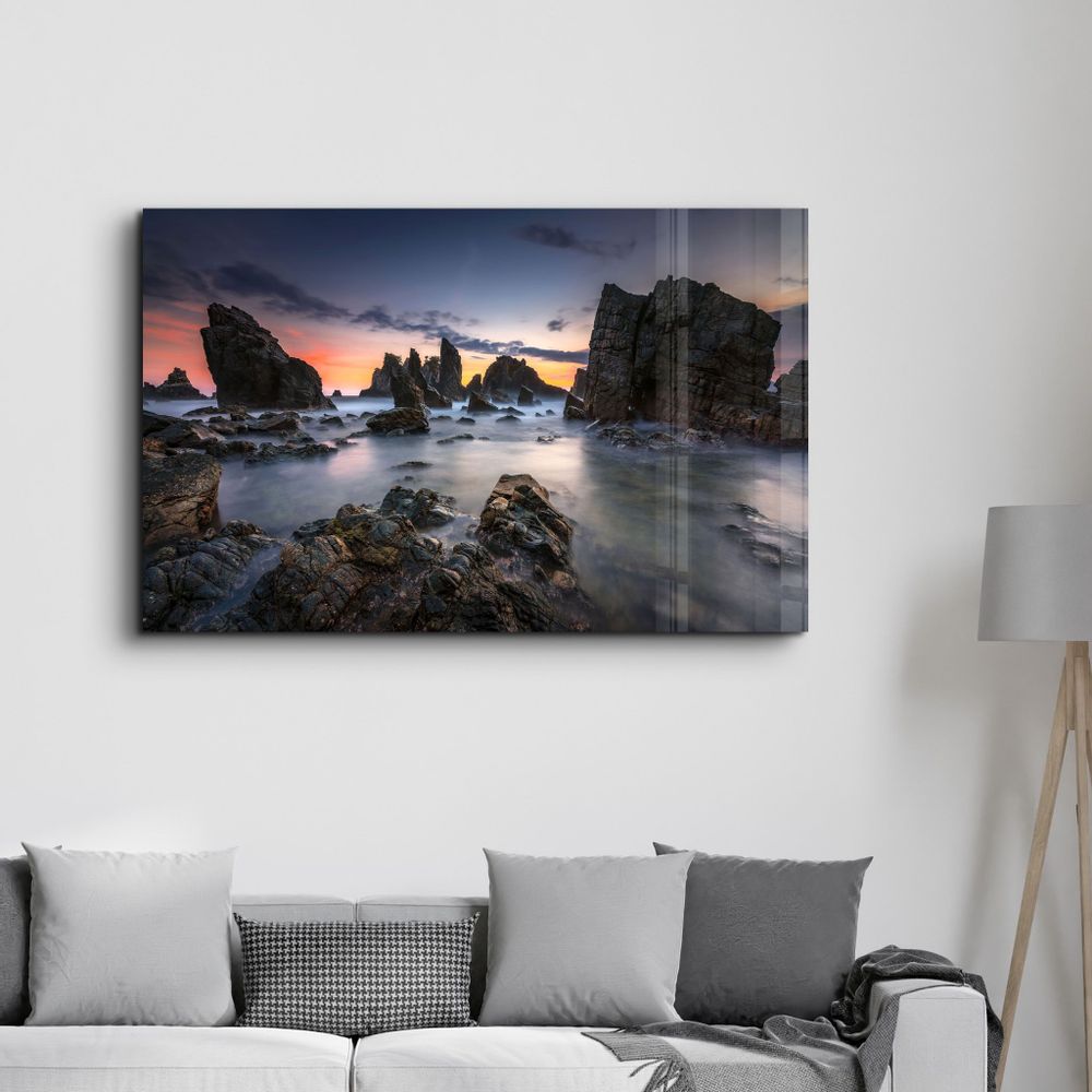 Other wall decoration - Foggy Island | Glass Wall Art - ARTDESIGNA