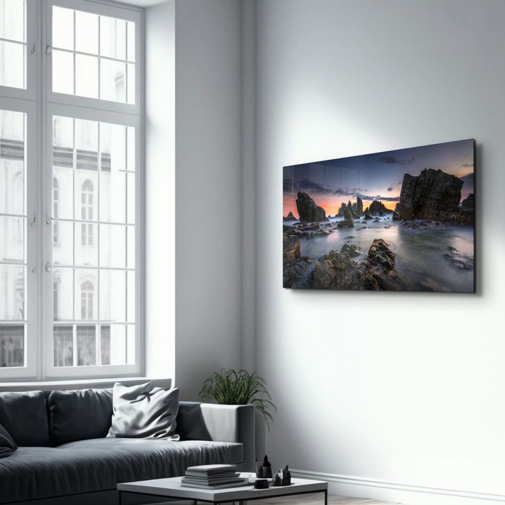 Other wall decoration - Foggy Island | Glass Wall Art - ARTDESIGNA