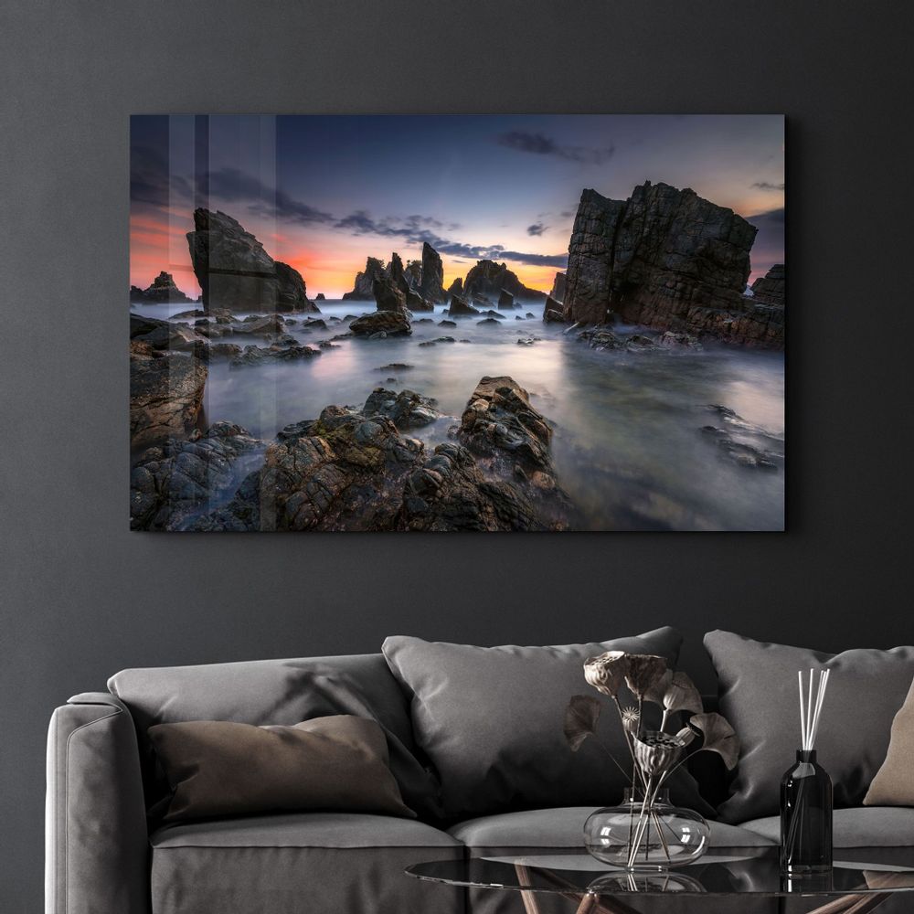 Other wall decoration - Foggy Island | Glass Wall Art - ARTDESIGNA