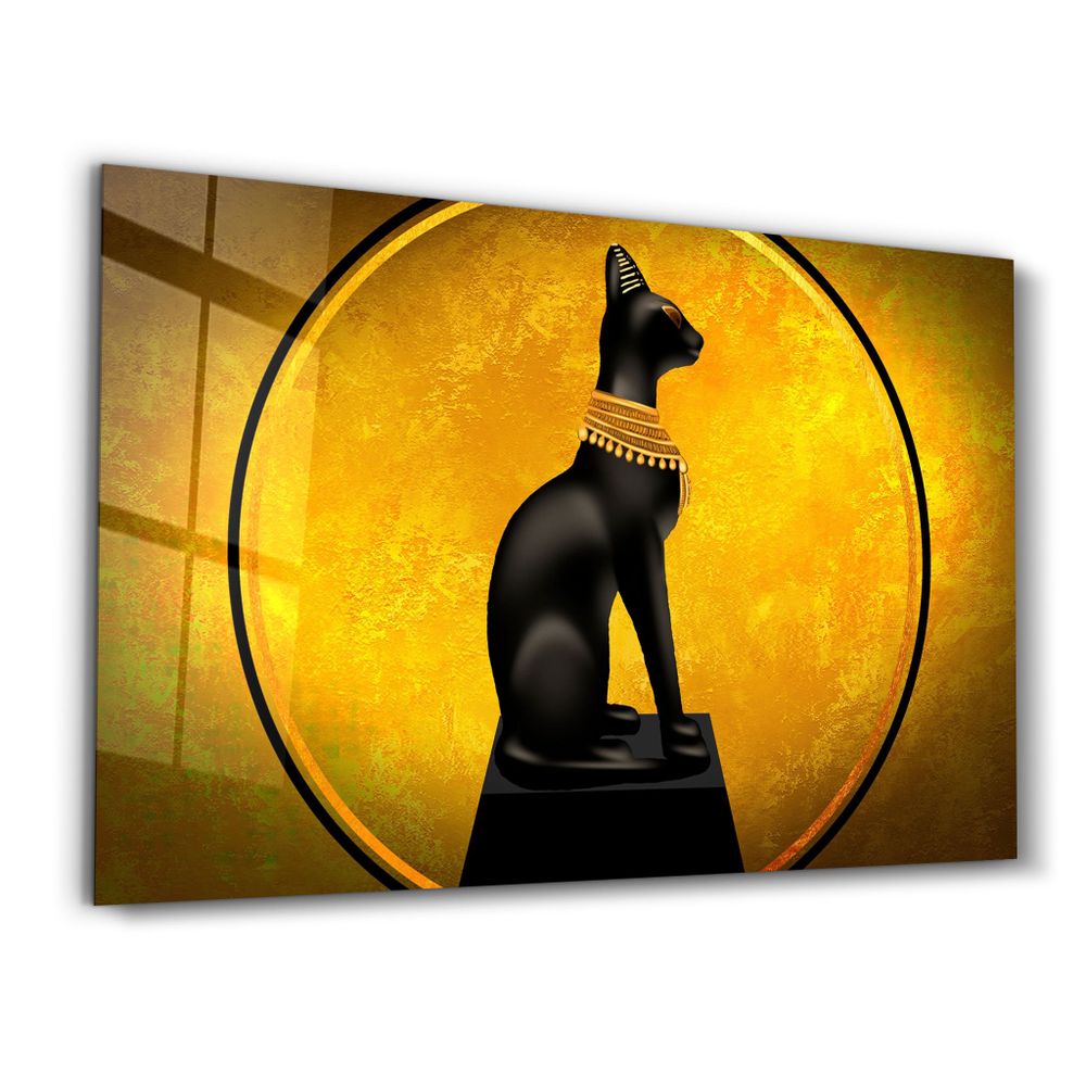 Other wall decoration - An Egyptian Cat | Glass Wall Art - ARTDESIGNA