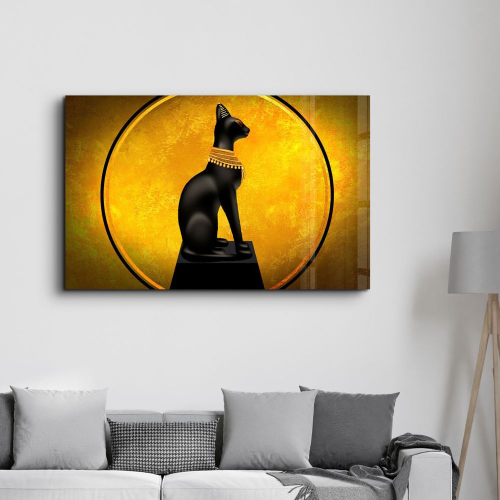 Other wall decoration - An Egyptian Cat | Glass Wall Art - ARTDESIGNA