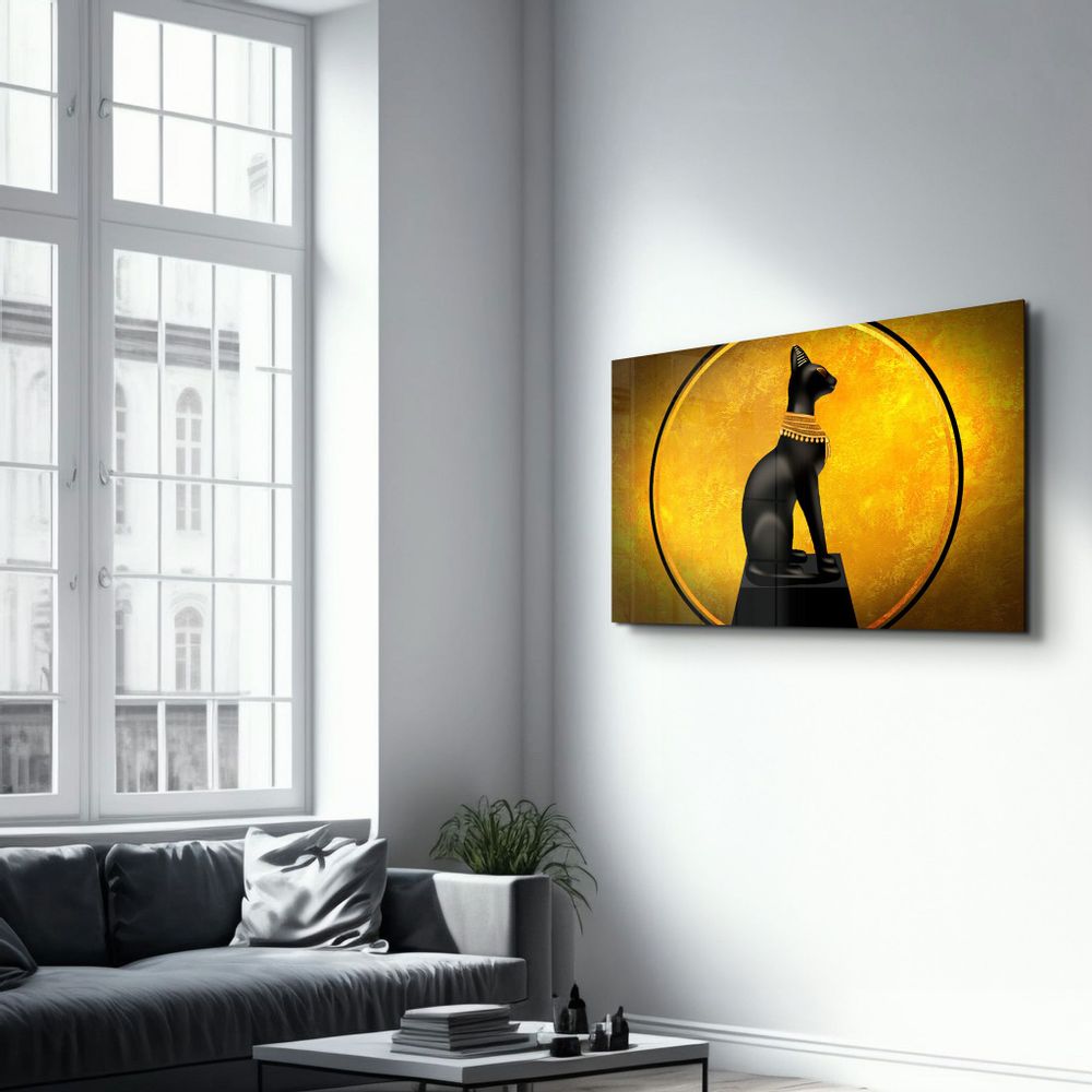 Other wall decoration - An Egyptian Cat | Glass Wall Art - ARTDESIGNA