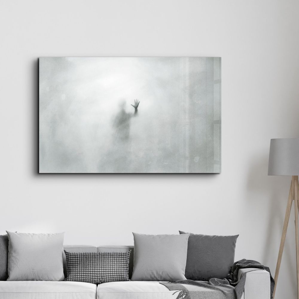 Other wall decoration - The Ghost Face In The Fog | Glass Wall Art - ARTDESIGNA