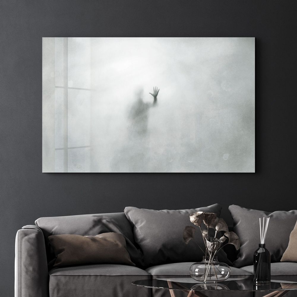 Other wall decoration - The Ghost Face In The Fog | Glass Wall Art - ARTDESIGNA