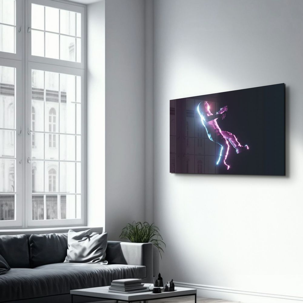 Autres décorations murales - Astronaut Neon | Glass Wall Art - ARTDESIGNA