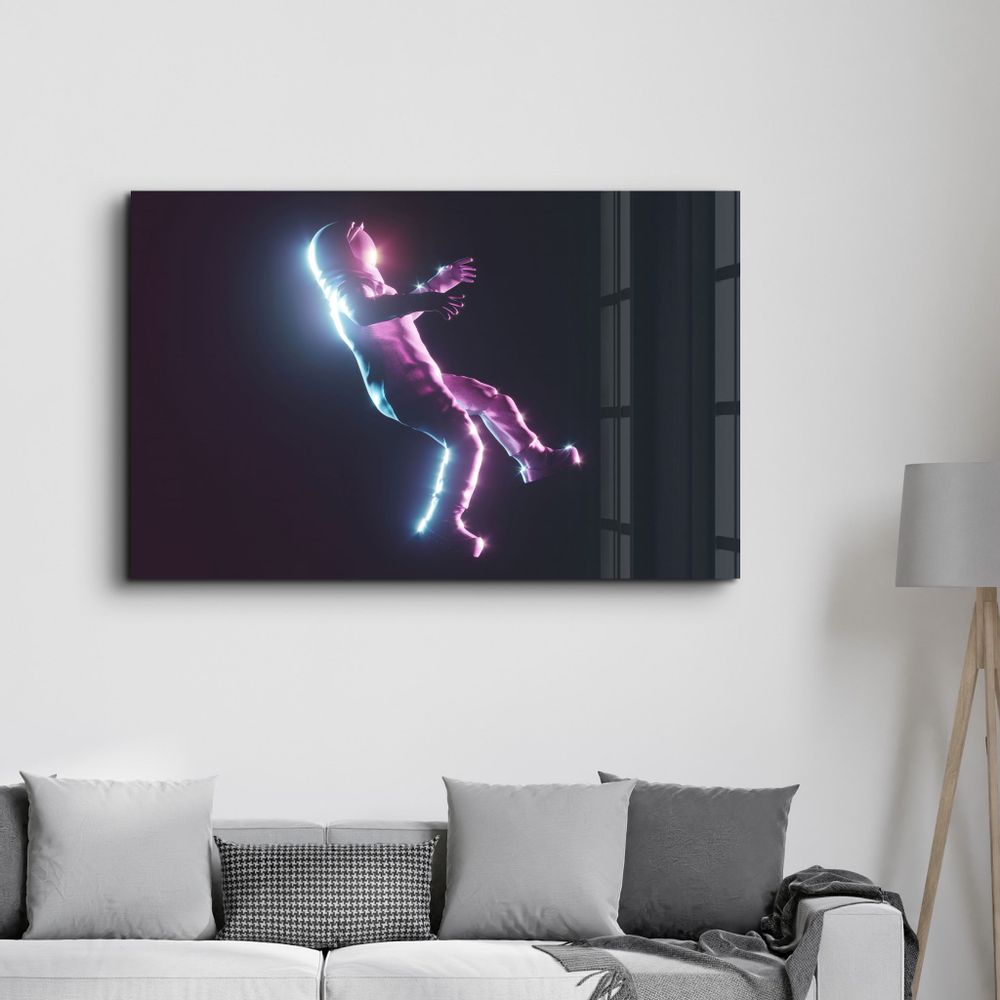 Autres décorations murales - Astronaut Neon | Glass Wall Art - ARTDESIGNA
