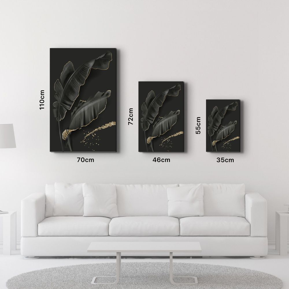 Autres décorations murales - Black and Gold Feather | Glass Wall Art - ARTDESIGNA