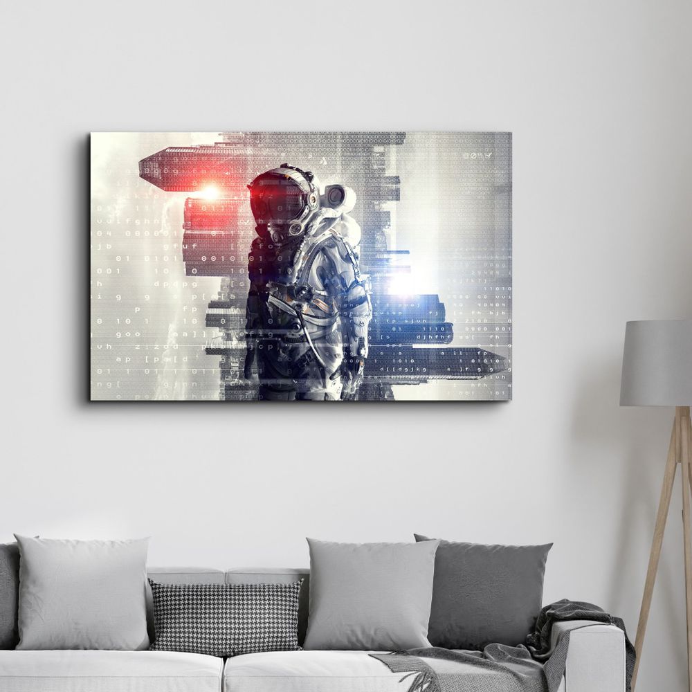 Autres décorations murales - Codes Of Astronaut | Glass Wall Art - ARTDESIGNA