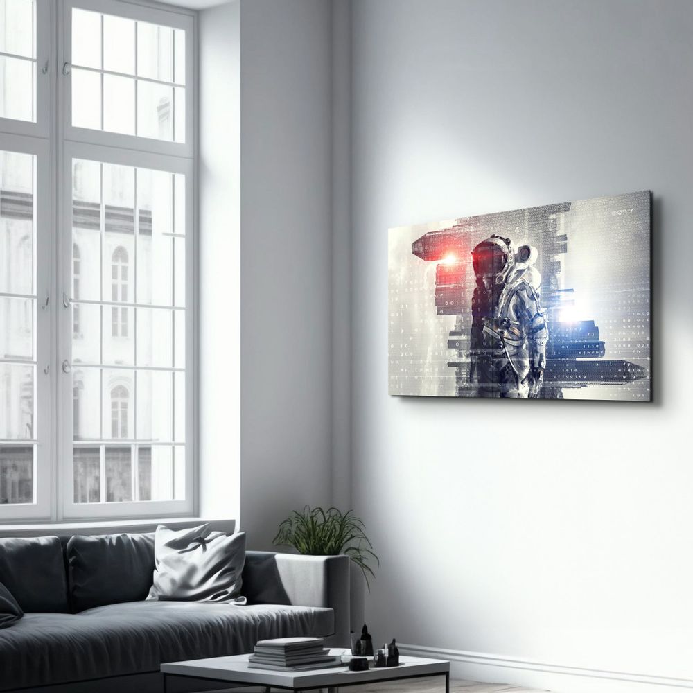 Autres décorations murales - Codes Of Astronaut | Glass Wall Art - ARTDESIGNA