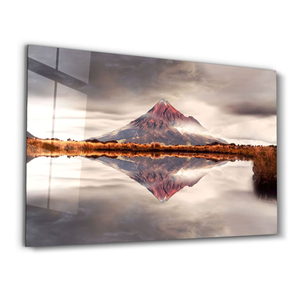 Autres décorations murales - The Extinct Volcano | Glass Wall Art - ARTDESIGNA
