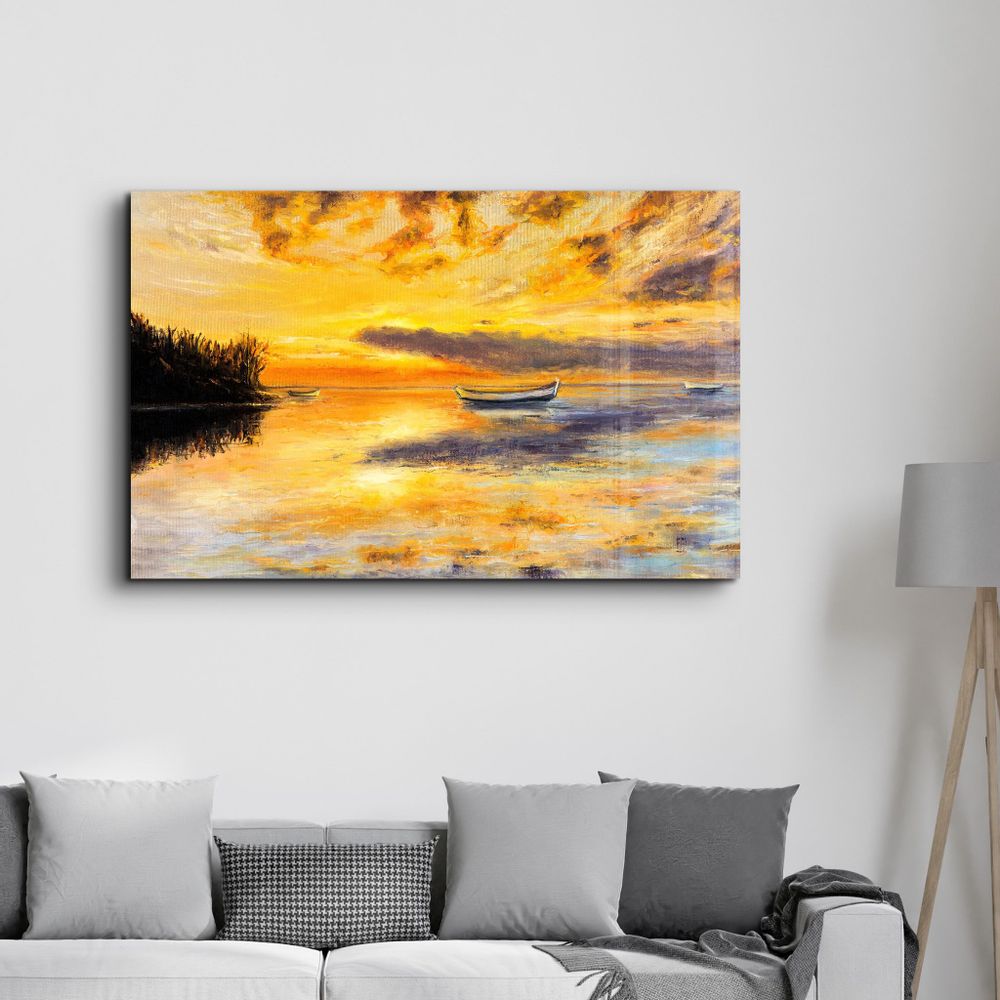 Other wall decoration - Boats In A Calm Sea | Glass Wall Art - ARTDESIGNA
