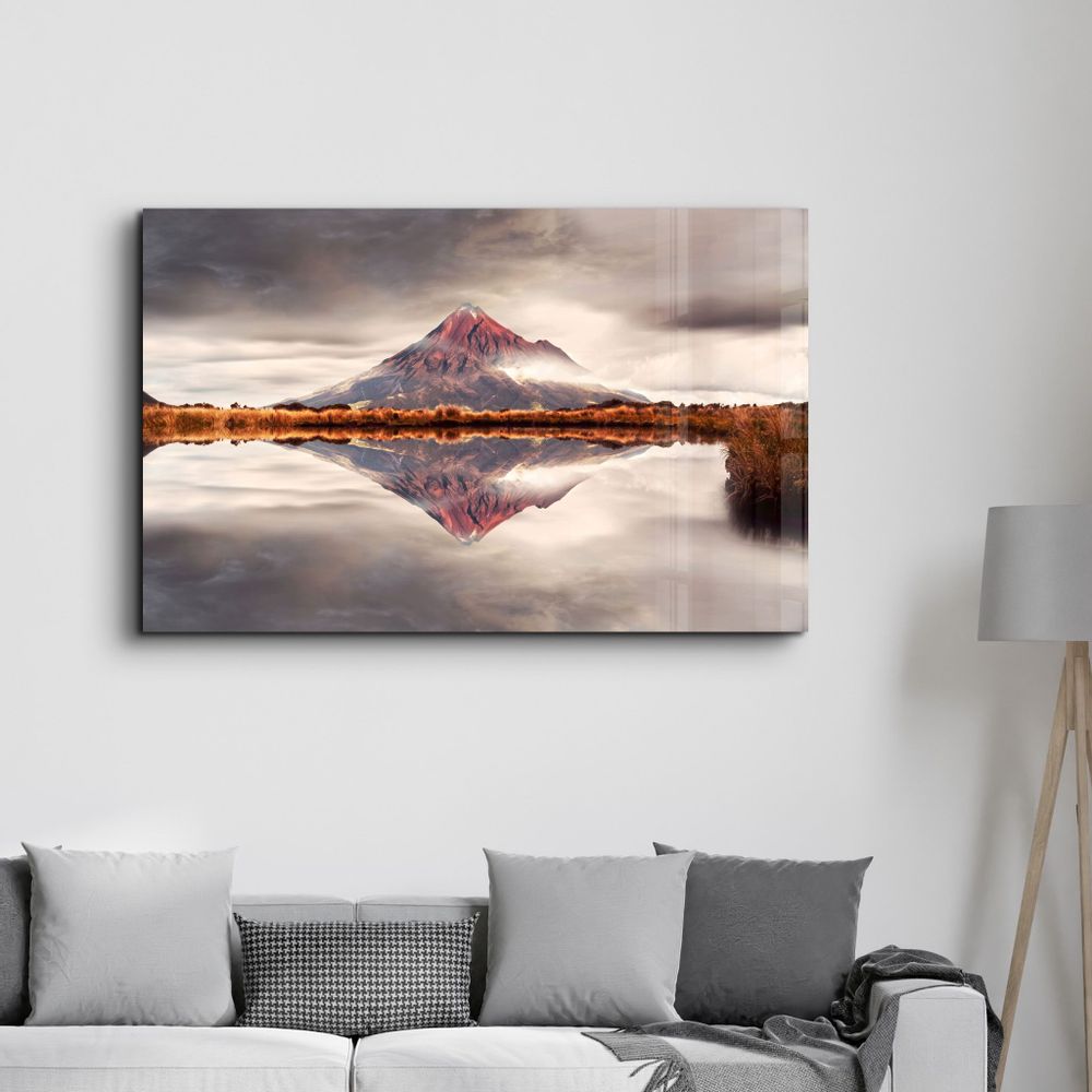 Autres décorations murales - The Extinct Volcano | Glass Wall Art - ARTDESIGNA
