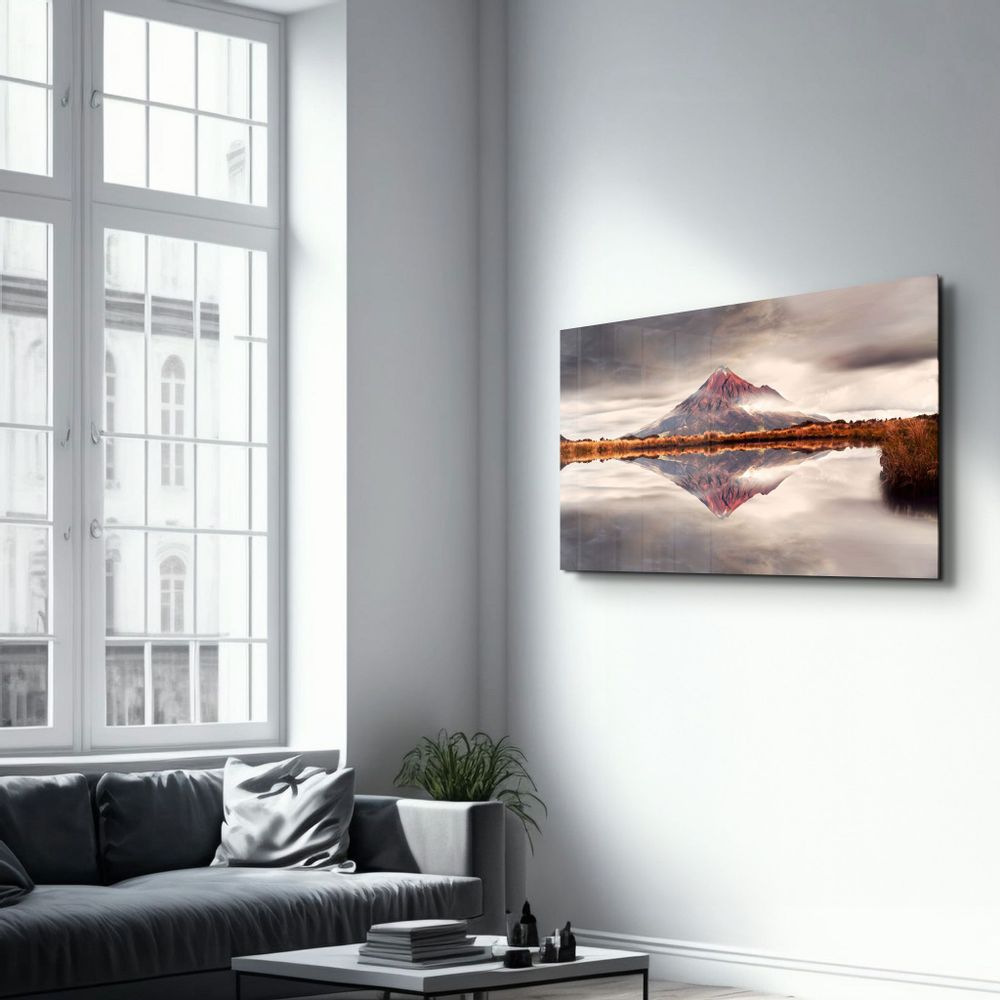 Autres décorations murales - The Extinct Volcano | Glass Wall Art - ARTDESIGNA