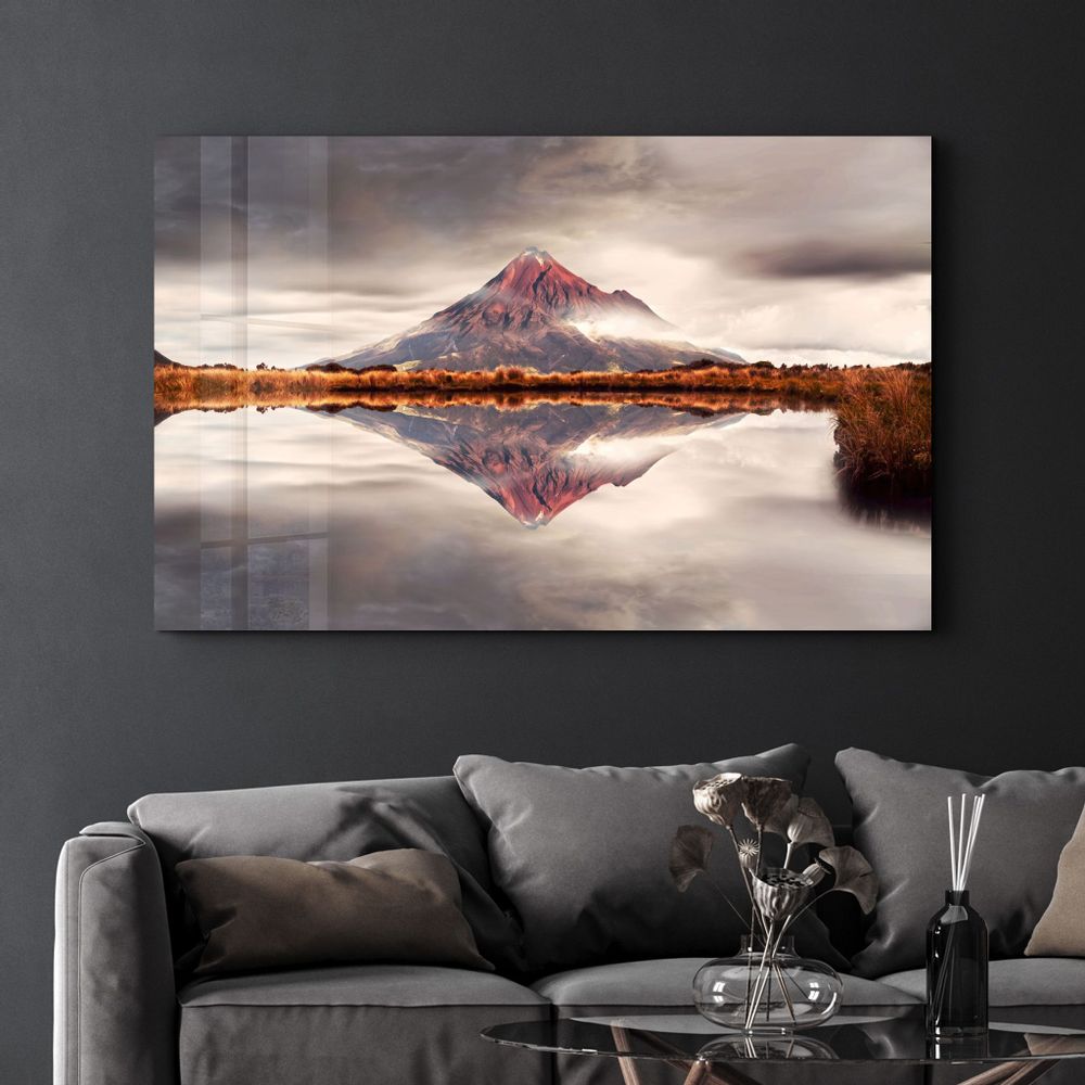 Autres décorations murales - The Extinct Volcano | Glass Wall Art - ARTDESIGNA