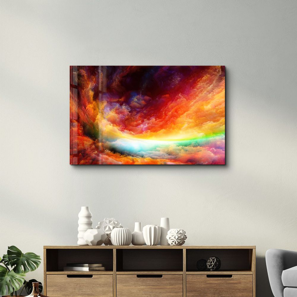Autres décorations murales - Color Puff V2 | Glass Wall Art - ARTDESIGNA