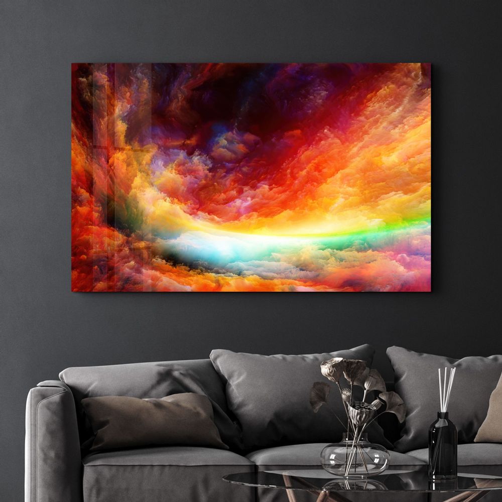 Autres décorations murales - Color Puff V2 | Glass Wall Art - ARTDESIGNA