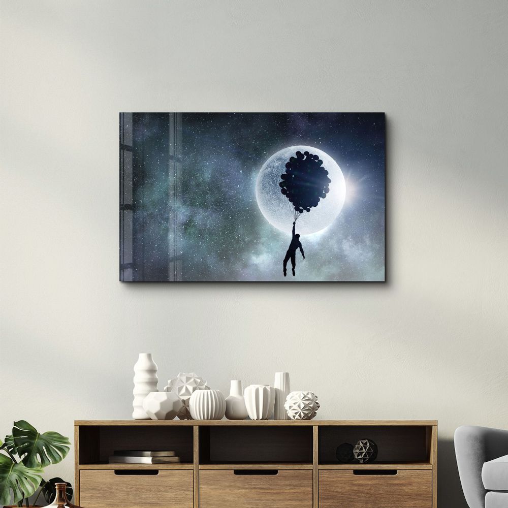 Autres décorations murales - To The Moon | Glass Wall Art - ARTDESIGNA
