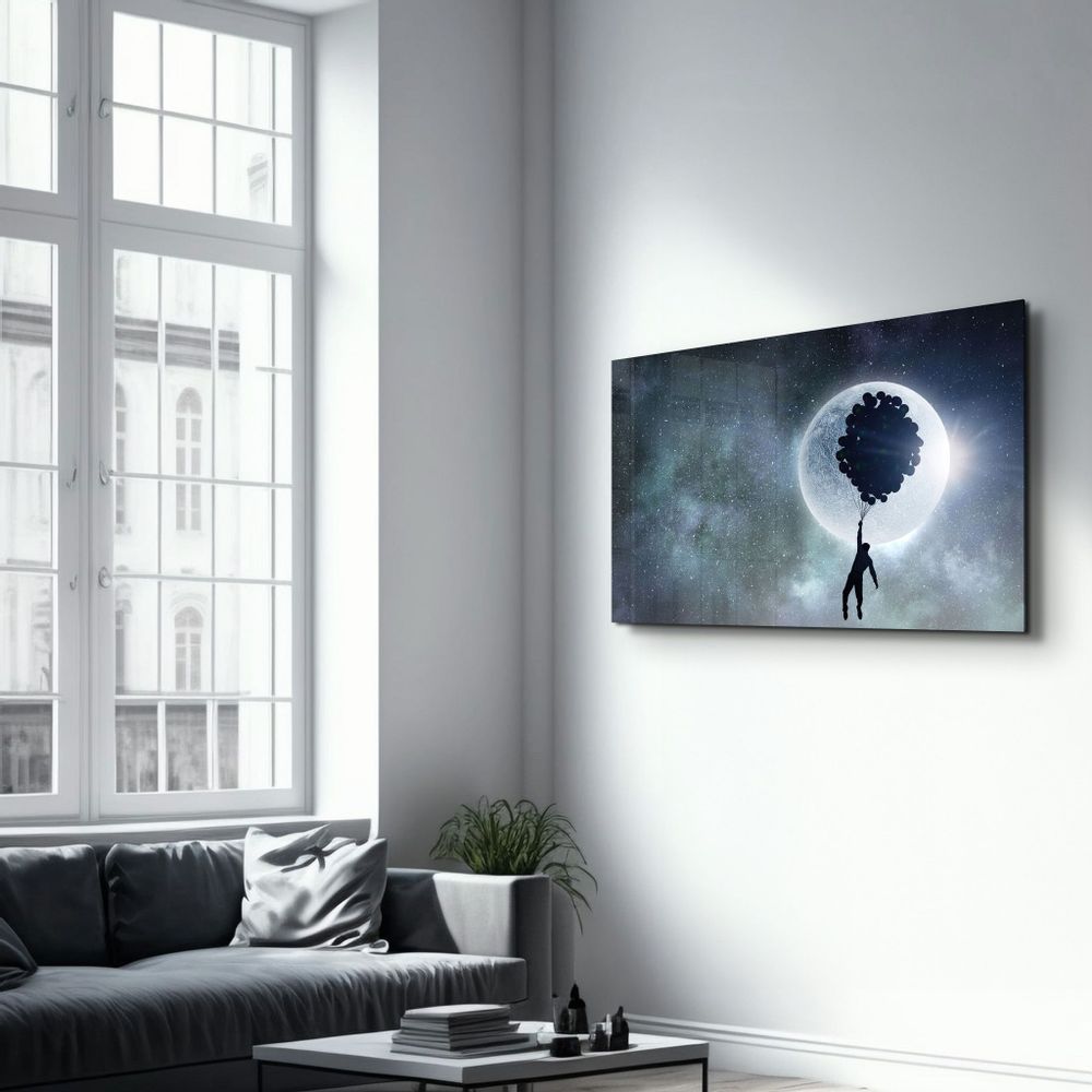Autres décorations murales - To The Moon | Glass Wall Art - ARTDESIGNA