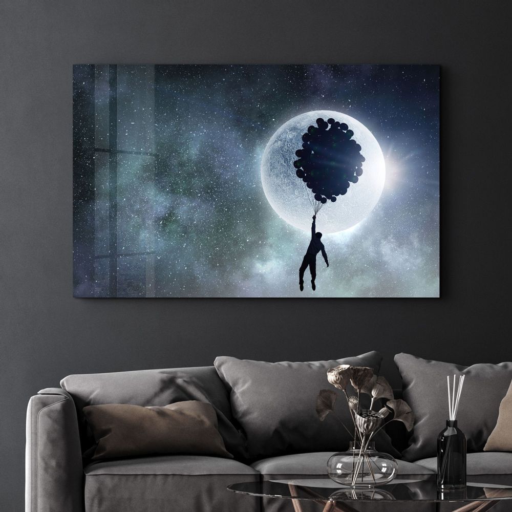 Autres décorations murales - To The Moon | Glass Wall Art - ARTDESIGNA