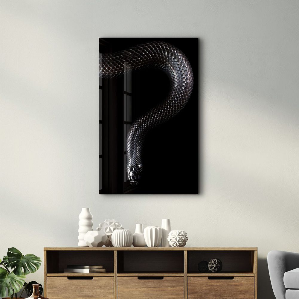 Autres décorations murales - The black Mamba | Glass Wall Art - ARTDESIGNA