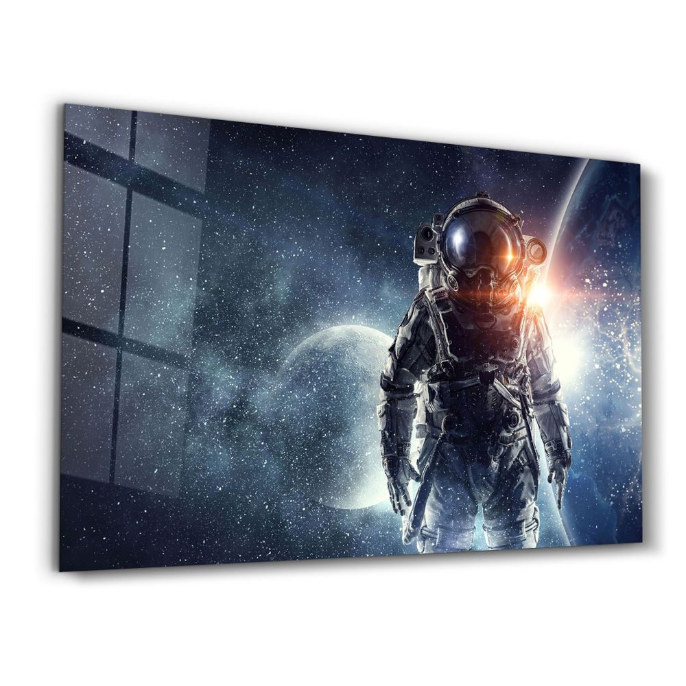 Other wall decoration - The Cool Astronaut In Space | Glass Wall Art - ARTDESIGNA