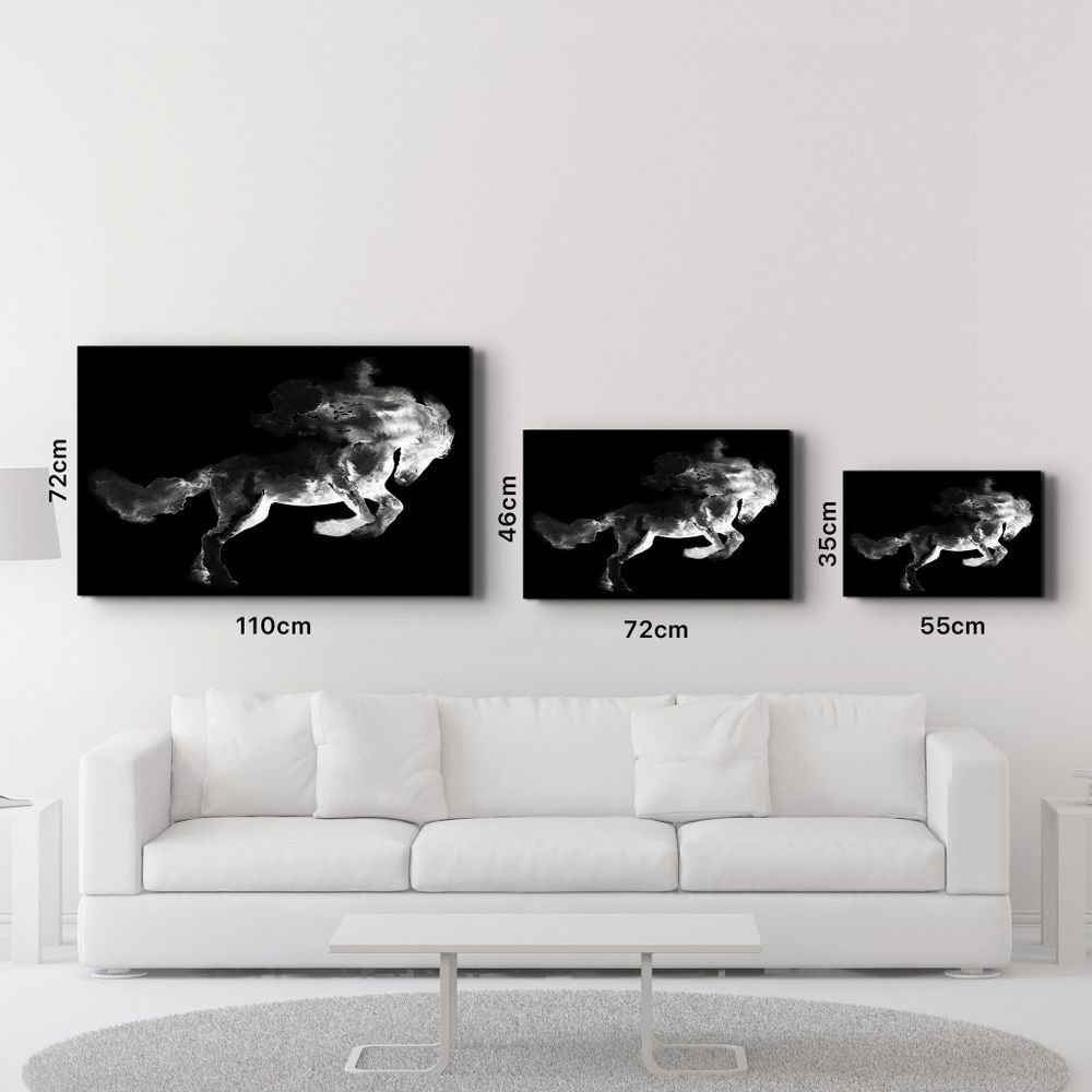 Autres décorations murales - Running Horse Silhouette V2 | Glass Wall Art - ARTDESIGNA