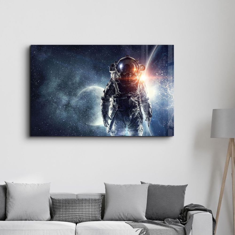 Other wall decoration - The Cool Astronaut In Space | Glass Wall Art - ARTDESIGNA
